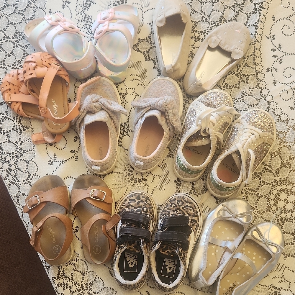 Stylish Kids Sneakers - Glitter and White